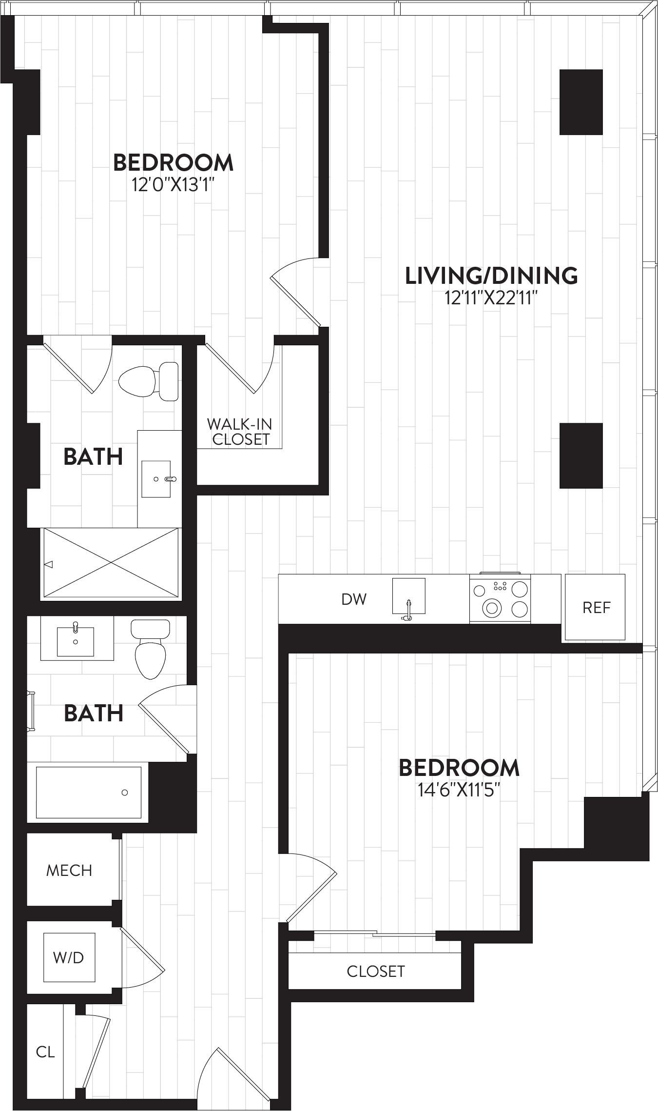Floor Plan Image of Apartment Apt 1008A